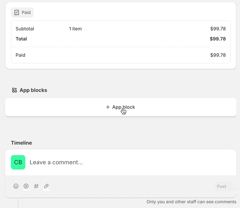 Relay.app workflow trigger in Shopify admin
