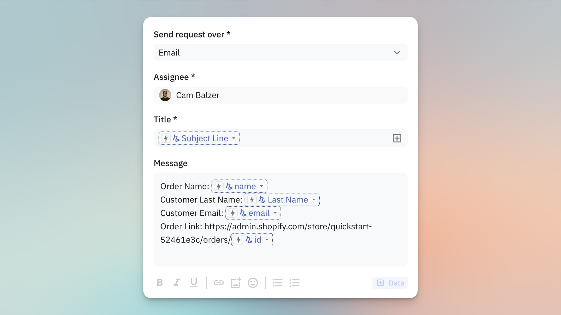 Relay.app workflow trigger in Shopify admin