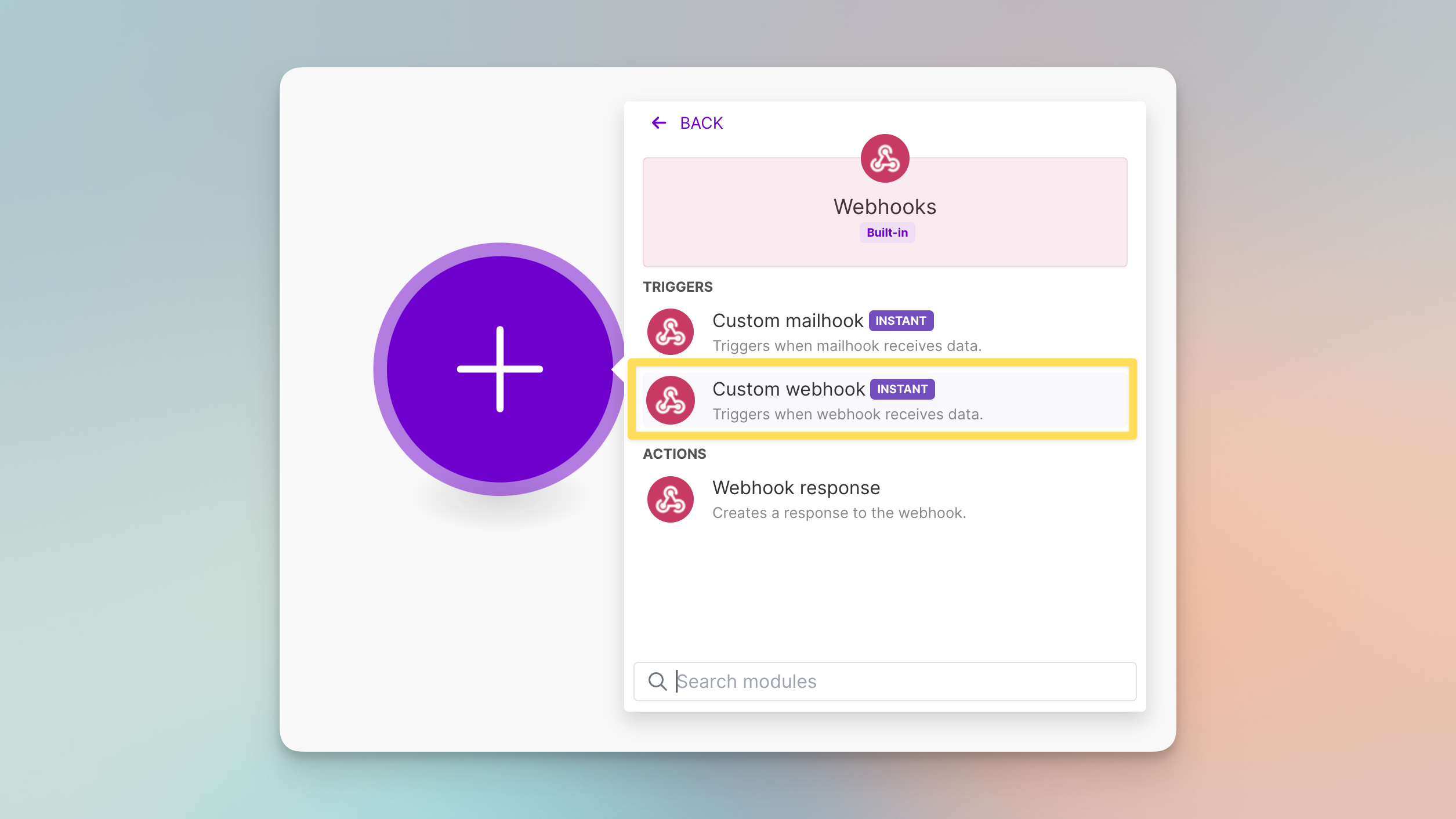 Make scenario setup in Shopify admin