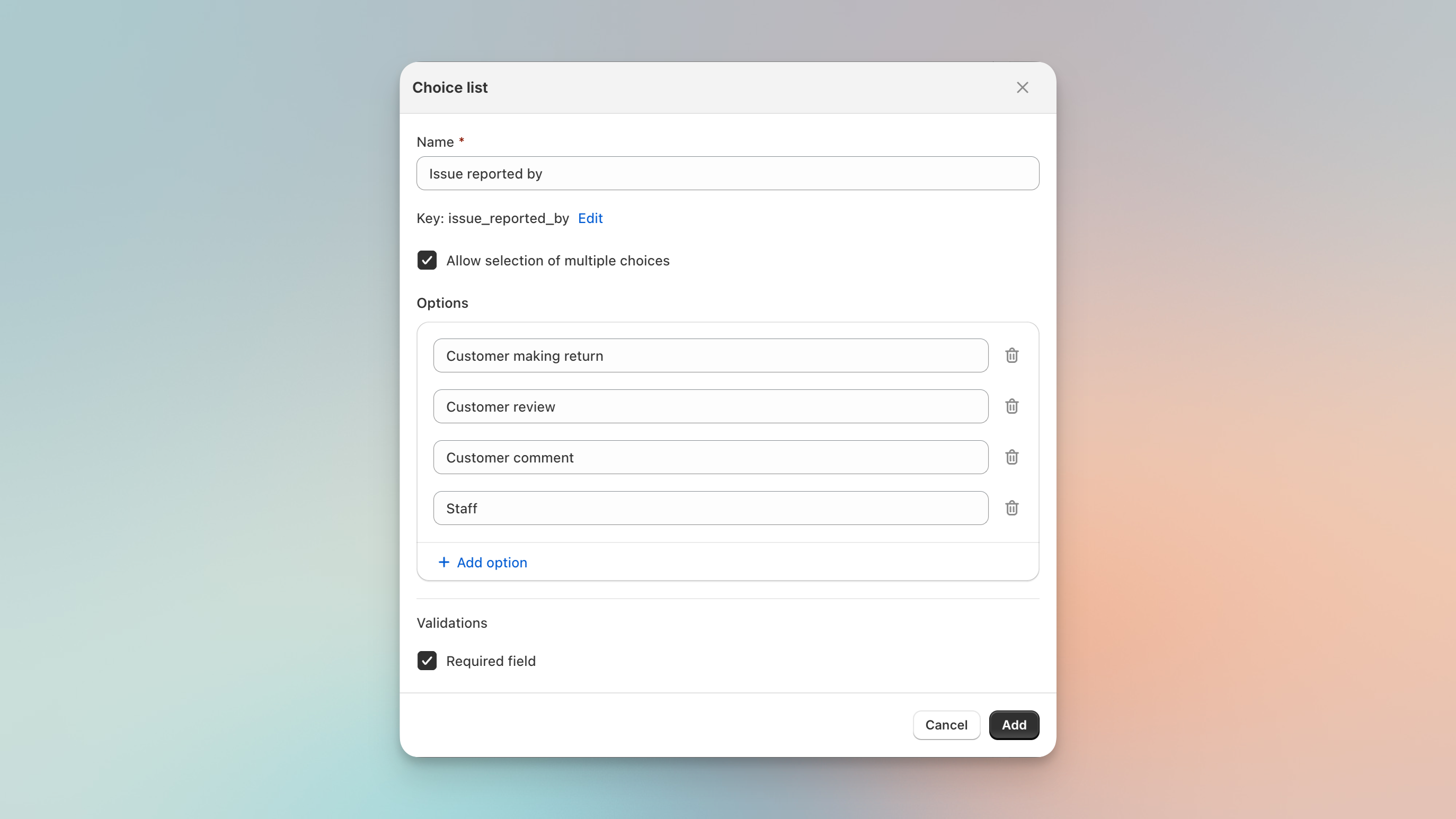 Admin button form fields in Shopify admin